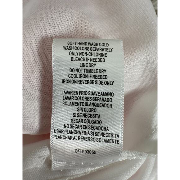 Danny Nicole Size 6 Geometric Lace Mini Fit Flared Dress Pink Sleeveless Lined - Picture 10 of 11